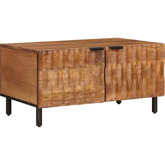vidaXL Sofabord Brun 80x50x40 cm Massivt Mangotræ