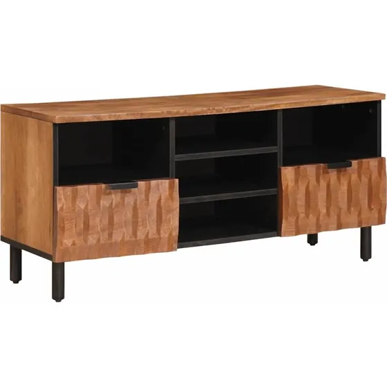 vidaXL TV-skab Acacia Brun 100 x 33 x 46 cm, massivt mangotræ