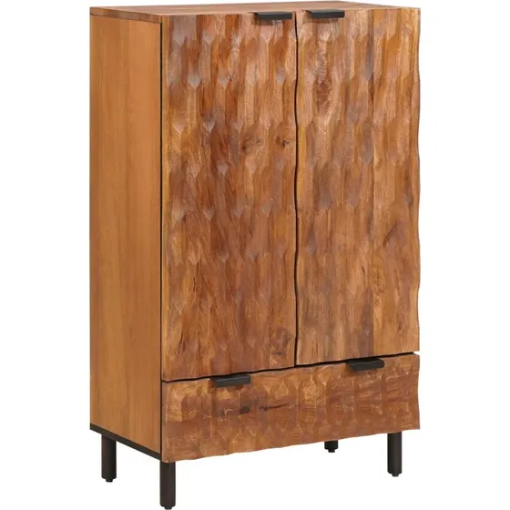 vidaXL Højskab Acacia Brun 60x33x100 cm Massivt Mangotræ