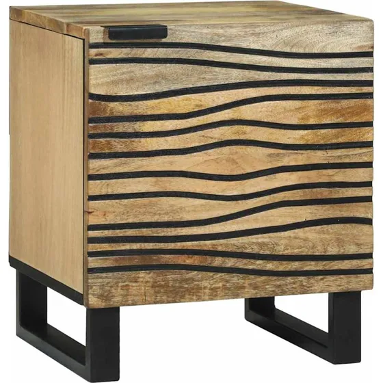 vidaXL Natskab Brun 40 x 33 x 46 cm Massivt Akacietræ