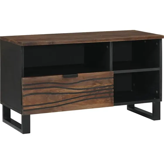 vidaXL TV Skab med Skuffe, Valnød, 80 x 33 x 46 cm
