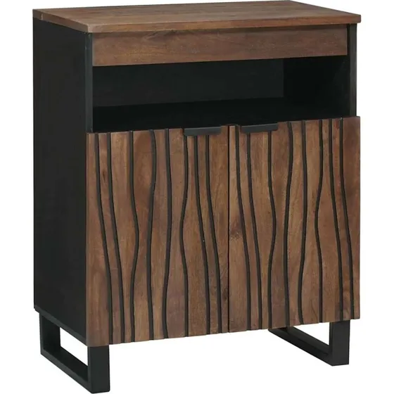 vidaXL Sideboard med skuffe Brun 60x33x75 cm, massivt mangotræ