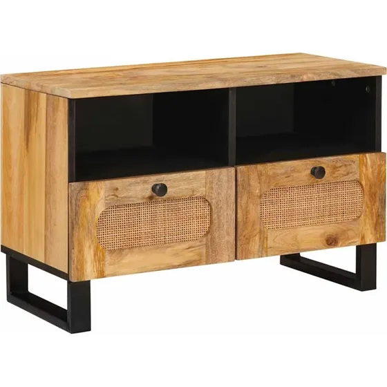 vidaXL TV-skab med skuffe Brun 70 x 33 x 46 cm, massivt mangotræ