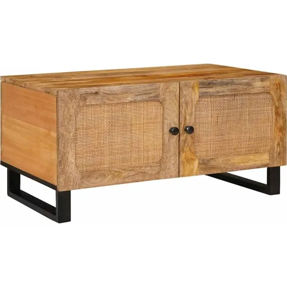 vidaXL Sofabord Naturfarvet 80 x 50 x 40 cm i Massivt Mangotræ