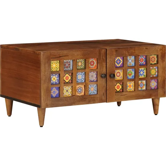 vidaXL Sofabord Brun 80x50x40 cm Massivt Mangotræ