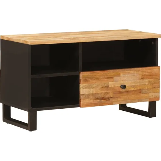 vidaXL TV-skab med skuffe Brun 80 x 33 x 46 cm, massivt mangotræ
