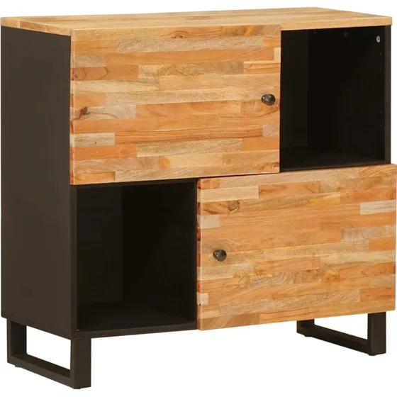 vidaXL Sideskab med opbevaring Brun 80x33x75 cm, massivt mangotræ