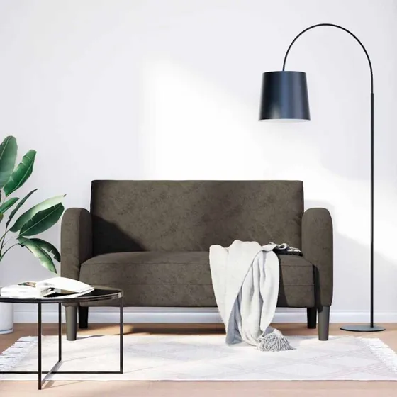 vidaXL Elskovssofa 110 cm mørkegrå kunstlæder