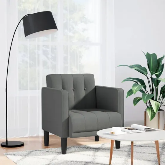 vidaXL Sofastol med Armlæn 53 cm, Mørkegrå