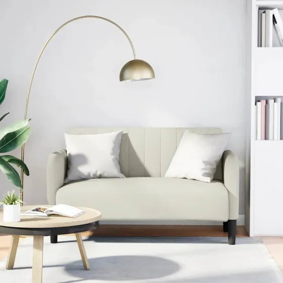 vidaXL Elskovssofa 109 cm fløjl cremefarvet