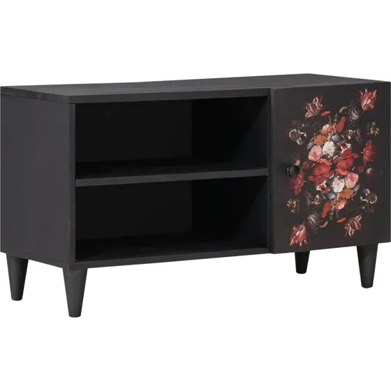 vidaXL Opbevaringsskabe 80 x 31,5 x 46 cm, Massivt mangotræ, Flerfarvet