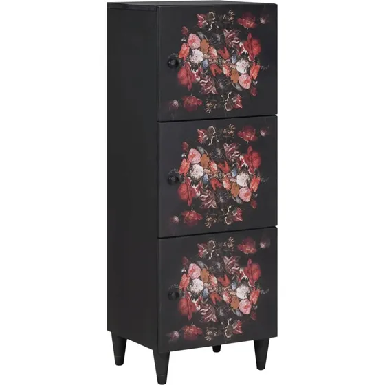 vidaXL Opbevaringsskabe 40 x 33,5 x 110 cm, Massivt mangotræ, Flerfarvet