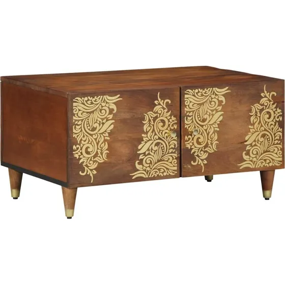 vidaXL Sofabord Honningbrun 80 x 50 x 40 cm Massivt Mangotræ