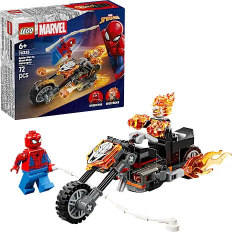 LEGO Marvel Spider-Man mod Ghost Rider på motorcykel 76335