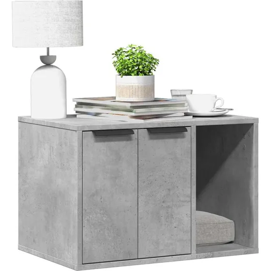 vidaXL Toiletskjuler Kattebakke 60x40x40 cm Konstrueret Træ Betongrå
