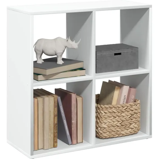vidaXL Rumdelerreol Hvid 69,5x29x69,5 cm Konstrueret Træ