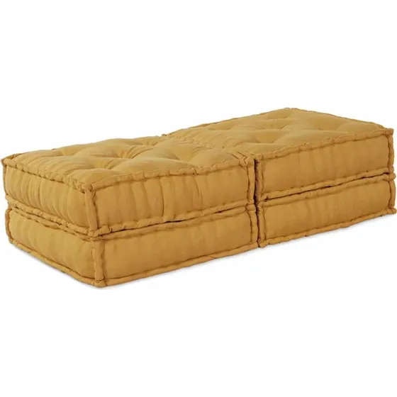 vidaXL Modulssofa 2 stk Gul 140 x 70 x 36 cm Stof