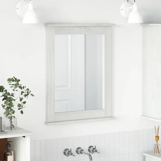 vidaXL Spejl VIGO Antik Hvid 55,5 x 5 x 70 cm, Massivt Fyrretræ