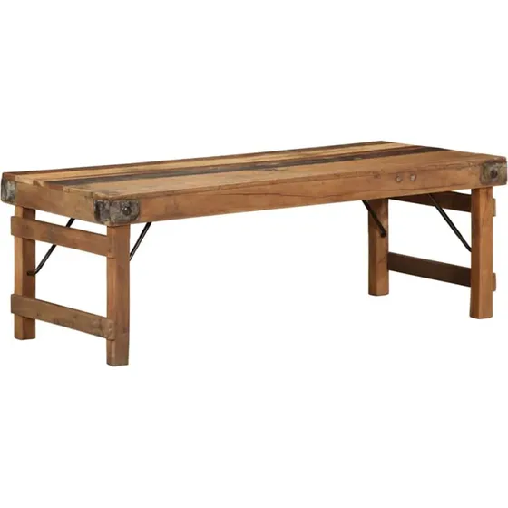 vidaXL Sofabord Brun 110 x 55 x 40 cm Massivt Genbrugstræ