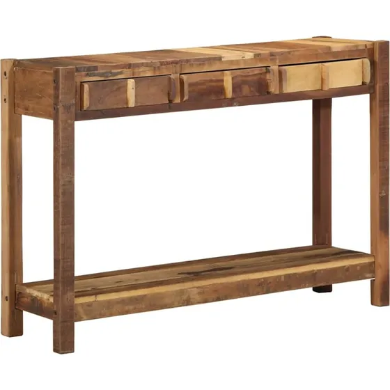 vidaXL Konsolbord med skuffe Brun 107x33x76 cm