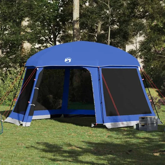 vidaXL Pooltelt 512x458 cm azurblå med aftagelig flue og netvægge