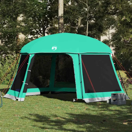 vidaXL Pooltelt 512x458 cm havgrøn med aftagelig flue og netvægge