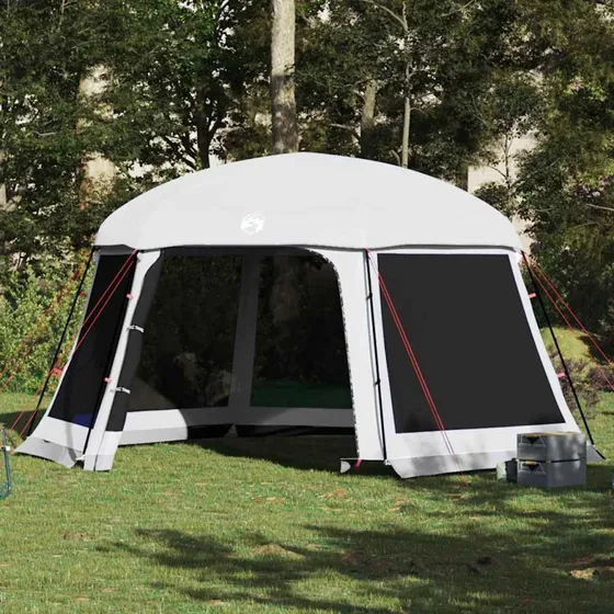 vidaXL Pooltelt 512x458 cm med flue og netvægge, grå