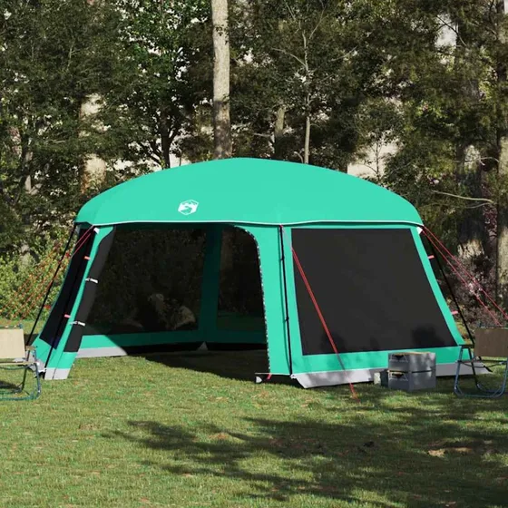 vidaXL Pooltelt 618x532 cm havgrøn med aftagelig flue og netvægge