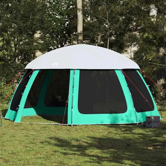 vidaXL Pooltelt 510x510 cm havgrøn med aftagelig flue og netvægge