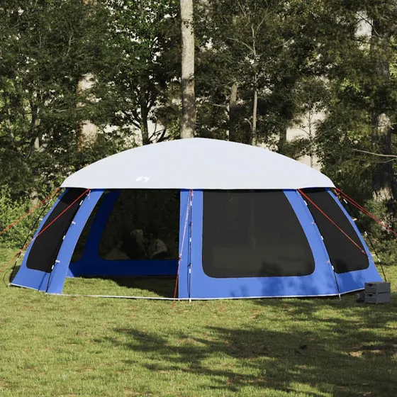 vidaXL Pooltelt 690x690 cm azurblå med flue og netvægge