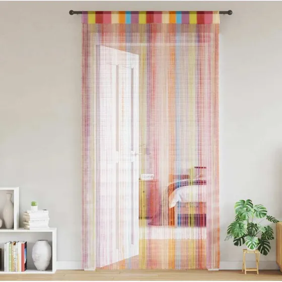 vidaXL Trådgardiner 2 stk. 100x250 cm flerfarvet