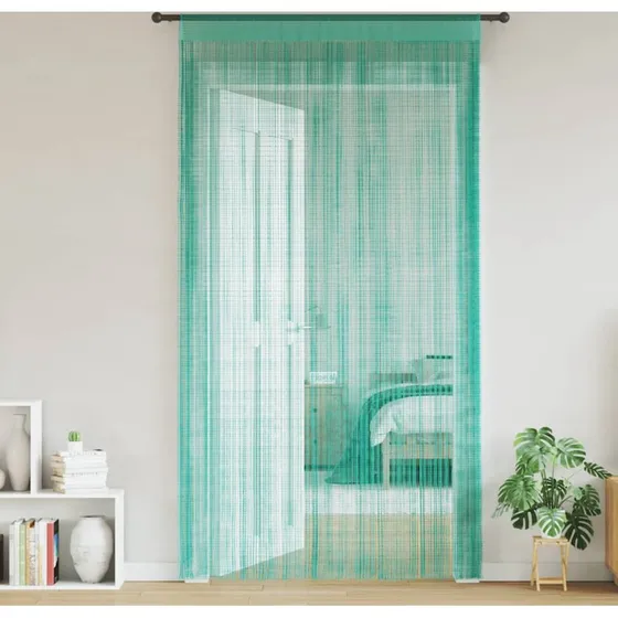 vidaXL Trådgardiner 2 stk. 100x250 cm turkis