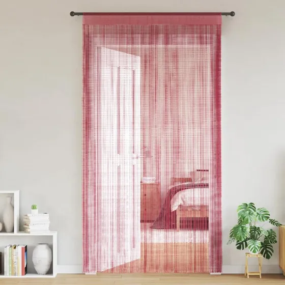 vidaXL Trådgardiner 2 stk. 100x250 cm lyserød