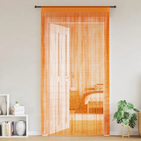 vidaXL Trådgardiner 2 stk. 100x250 cm orange