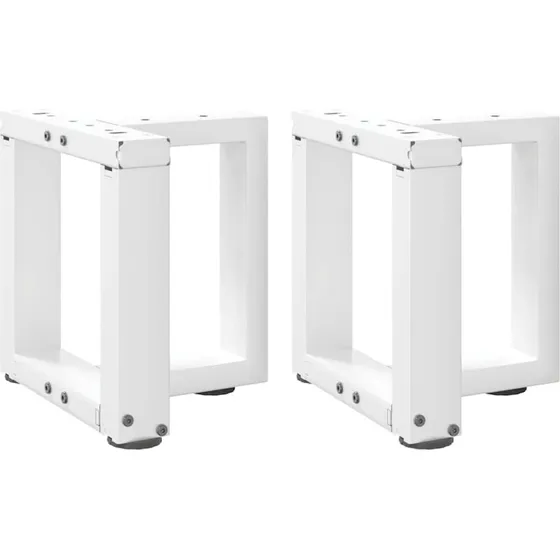 vidaXL T-Formet Sofabordben 2 stk. Hvid 30x25x(30-31) cm Stål