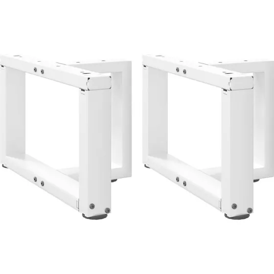 vidaXL T-Formet Sofabordben 2 stk. Hvid 50x25x(30-31) cm Stål