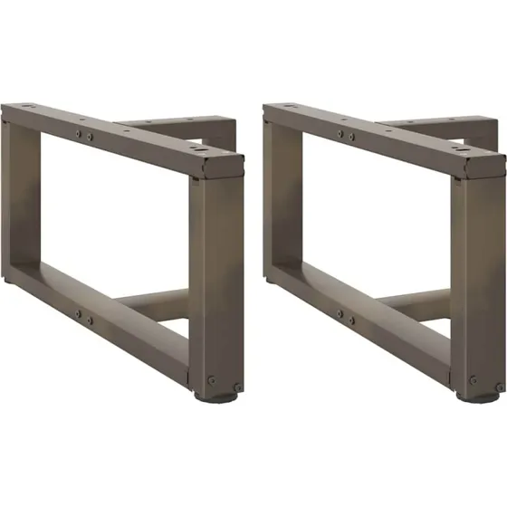 vidaXL sofabordsben T-formet 2 stk. sort 60x25x(30-31) cm stål
