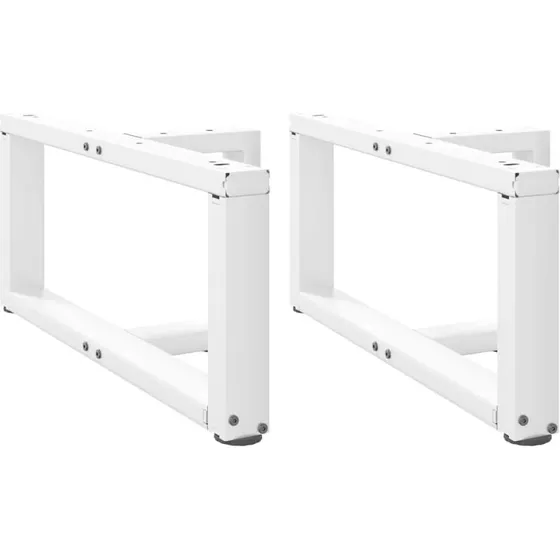 vidaXL T-Formet Sofabordben 2 stk. Hvid 70x25x(30-31) cm Stål