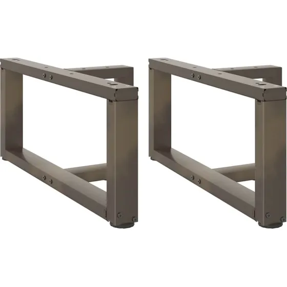 vidaXL T-Formet Sofabordsben 2 stk. Sort 70x25x(30-31) cm Stål