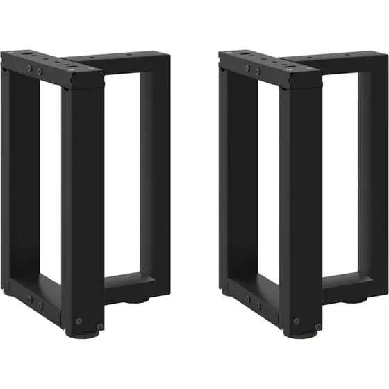 vidaXL sofabordsben T-formet 2 stk. sort 28x25x(42-43) cm stål
