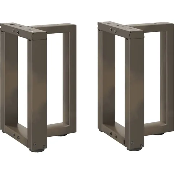 vidaXL sofabordsben T-formet 2 stk. sort 28x25x(42-43) cm stål