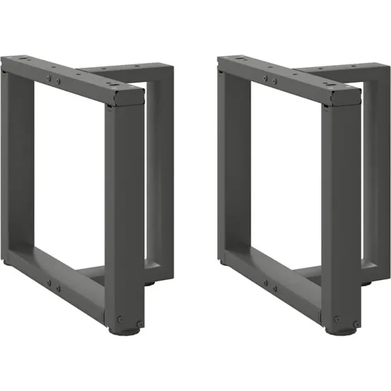 vidaXL sofabordsben T-formet 2 stk. antracit 50x25x(42-43) cm stål