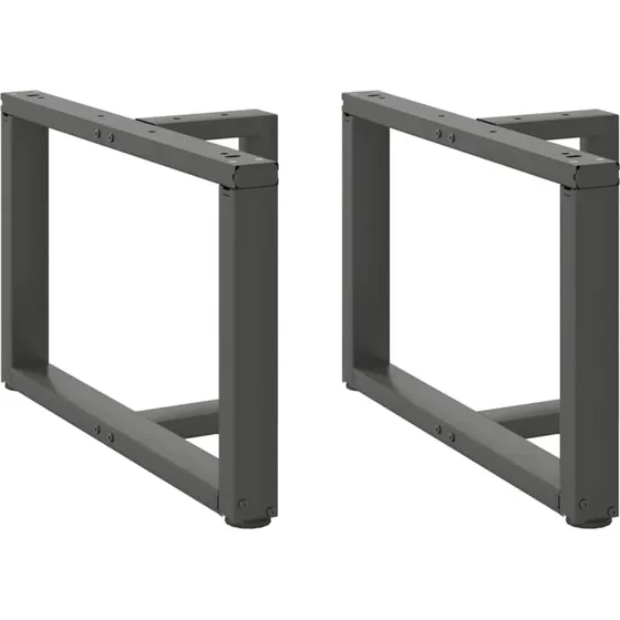 vidaXL sofabordsben T-formet 2 stk. antracit 60x25x(42-43) cm stål