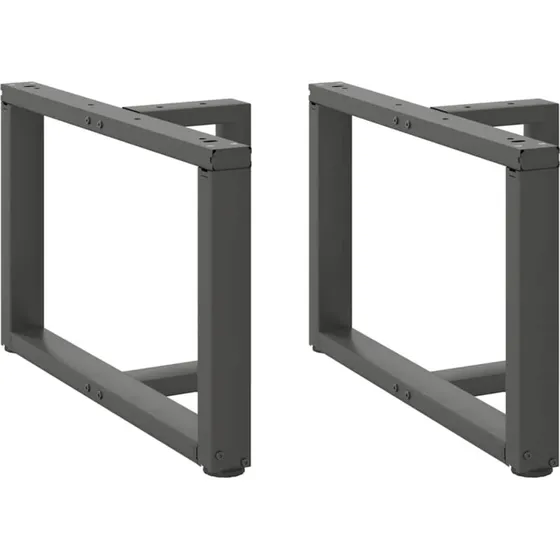 vidaXL sofabordsben T-formet 2 stk. antracit 70x25x(42-43) cm stål
