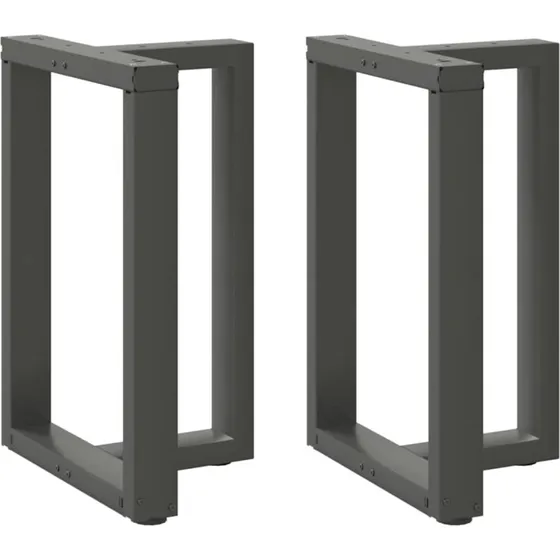 vidaXL T-formet spisebordsben 2 stk. antracit 60x35x(72-73) cm stål