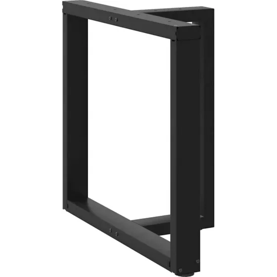 vidaXL T-formet spisebordsben 2 stk. sort 70x35x(72-73) cm stål