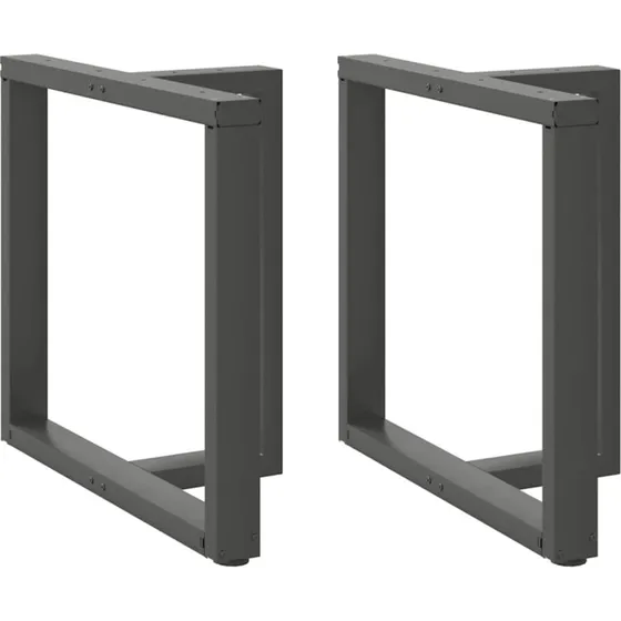 vidaXL T-formet spisebordsben 2 stk. antracit 70x35x(72-73) cm stål