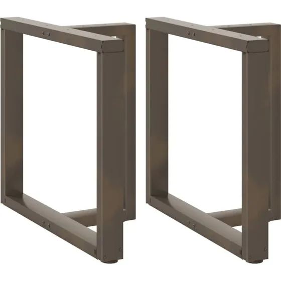 vidaXL T-formet spisebordsben 2 stk. sort 70x35x(72-73) cm stål