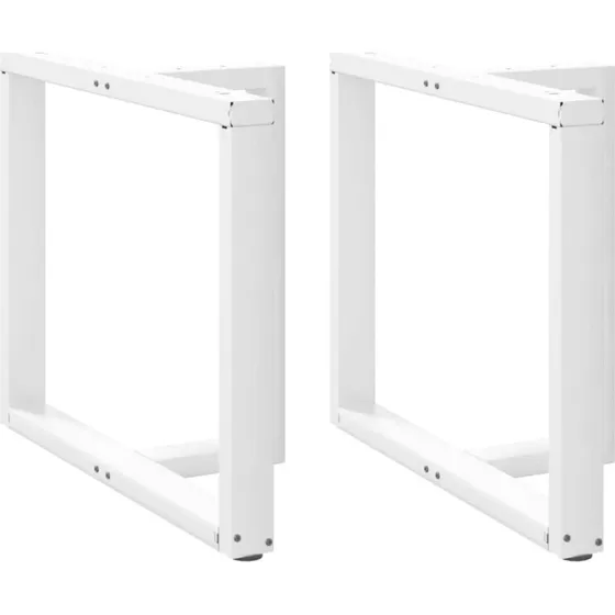 vidaXL T-formet spisebordsben 2 stk. hvid 90x35x(72-73) cm stål