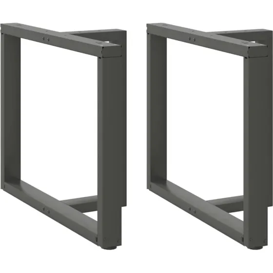 vidaXL T-formet spisebordsben 2 stk. antracit 90x35x(72-73) cm stål
